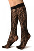 Black Versailles Lace Socks Knee High