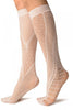 White French Lace Mix Lace Socks Knee High