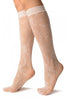 White Orchids Lace Socks Knee High