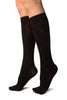 Black With Dotted Large Sheer Mesh Knee High Socks