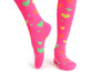 Fluorescent Pink With Yellow Green & Orange Hearts
