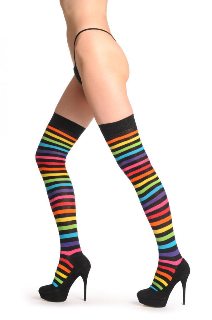 Rainbow & Black Stripes