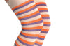 Cream Orange & Purple Thin Stripes