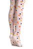 Yellow, Orange & Black Dots On White