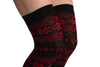 Ruby Red Nordic Stencil On Black