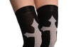 White Gothic Cross On Black