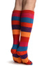 Rainbow Stripes Knee High Toe Socks