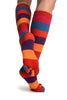 Rainbow Stripes Knee High Toe Socks