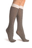 Black & White Thin Stripes Socks Knee High