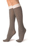 Black & White Thin Stripes Socks Knee High