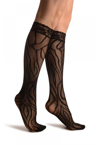 Wild Tired Black Lace Knee High Socks