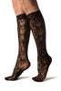 Cyber Mesh Black Lace Knee High Socks