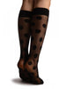 Black With Large Polka Dots Knee High Socks