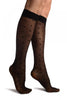 Black With Little Hearts Knee High Socks