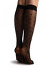 Black With Little Hearts Knee High Socks