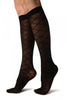 Black With Diamonds Knee High Socks