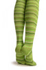 Lime Green With Green & Black Thing Stripes
