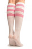 Pink Stripes On White (Referee) Socks Knee High