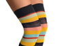 Rainbow Stripes With Red Over The Knee Socks