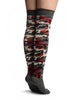 Camouflage With Red Over The Knee Socks