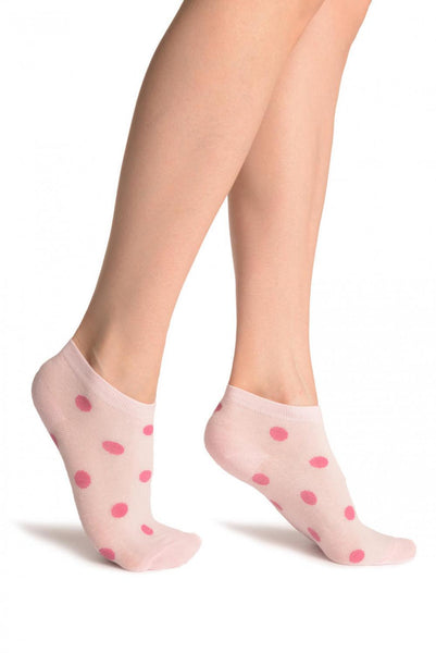 Polka Dots On Pink Footsies