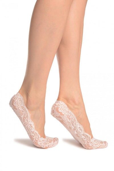 White All Over Floral Lace Footies