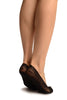 Black Floral Micro Mesh With Silicon Grip & Cotton Sole Footsies