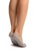 Grey Flower Petals Lace With Silicon Grip & Cotton Sole Footsies