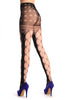 Mesh With Side Seam & Lace Top Fishnet