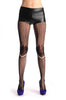 Lace Fishnet With Opaque Knees Panels