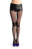 Lace Fishnet With Opaque Knees Panels