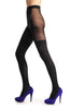Opaque Striped Over The Knee Sock With Semi Transparent Top
