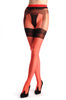 Red With Black Seam & Faux Thong & Suspender Belt