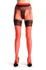 Red With Black Seam & Faux Thong & Suspender Belt