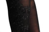 Black With Silver Lurex & Flowers Lace On The Side