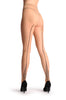 Nude With Black Seam & Striped Heel