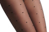 Black With Opaque Small Polka Dots