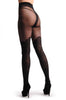Barocco Lace Style Over The Knee Faux Socks With Transparent Top
