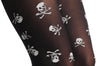 Black With White Halloween Skulls