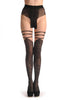 Vintage Lace Faux Stockings With Ribbon & Bow