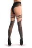 Vintage Lace Faux Stockings With Ribbon & Bow