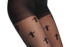 Black With Woven Sheer Crosses