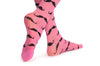 Pink With Black Woven Moustaches