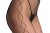 Black Fishnet With Rombs Side Seam