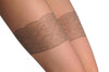 Grey Woven On Stockings With Floral Top And Back Seam 20 Den