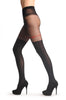 Black Faux Stockings With Red Ribbon & Bow 60 Den