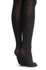 Black Faux Suspender Dotted Tights With Striped Top 60 Den