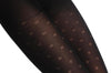 Black Semi Transparent Mesh Polka Dots 40 Den