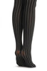 Opaque Pinstriped With Faux Suspenders & Silver Lurex