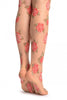 Red Woven Roses On Nude